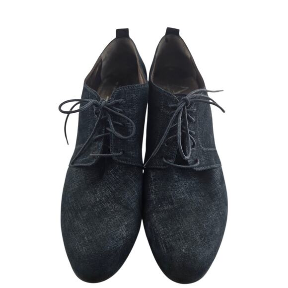 AGL Attilio Giusti Leombruni Heels Black Suede Lace Up Preppy Womens 11 41 Italy - Picture 4 of 12